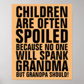 GRANDPA MOET GRANDMA-SIGNALEN SPANKEN POSTER (Voorkant)