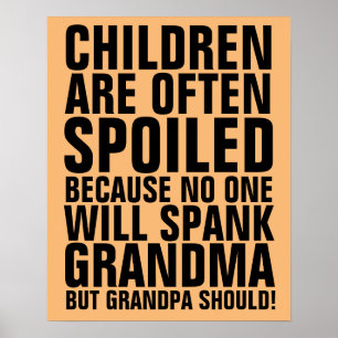 GRANDPA MOET GRANDMA-SIGNALEN SPANKEN POSTER
