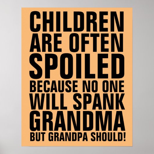 GRANDPA MOET GRANDMA-SIGNALEN SPANKEN POSTER (Voorkant)