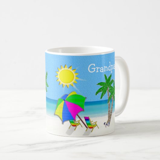 GRANDPA Mokken Beach Thlek Coffee Mugs (Voorkant rechts)
