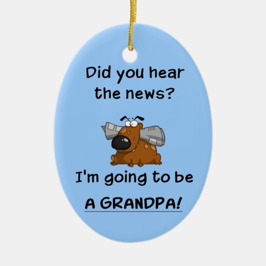 Grandpa News Keramisch Ornament (Voorkant)