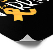 Grandpa Of A Warrior I Childhood Cancer Awareness  Poster (Hoek)