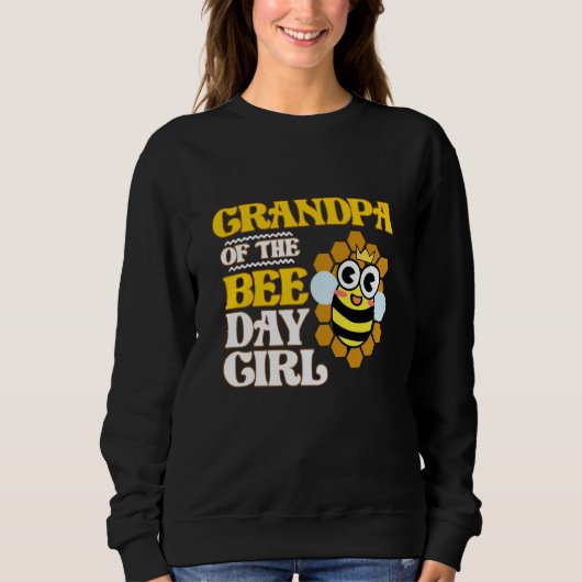 Grandpa Of Bee Day Girl Honey Beekeeper Beekeeping Trui (Voorkant)