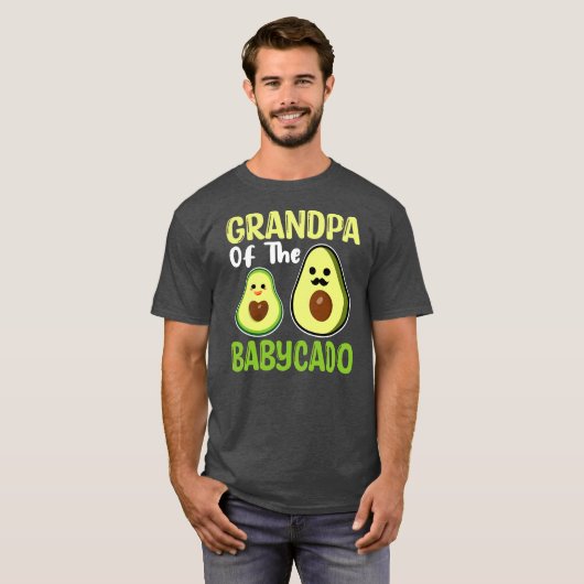 Grandpa of The Babycado Avocado Family Matching T-shirt (Voorkant volledig)