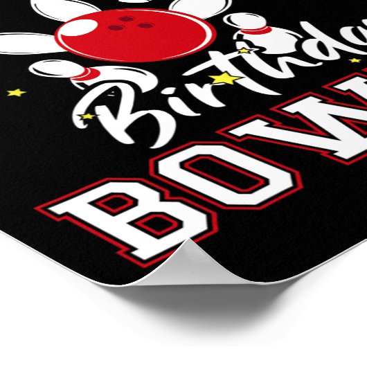 Grandpa Of The Birthday Bowler Bday Bowling Celebr Poster (Hoek)