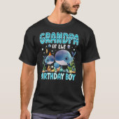 Grandpa Of The Birthday Boy Sea Fish Aquarium Sea  T-shirt (Voorkant)