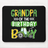 Grandpa Of The Birthday Boy Tractors Farm Trucks F Muismat (Voorkant)