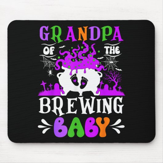 Grandpa Of The Brewing Baby Grandpa To Be Hallowee Muismat (Voorkant)