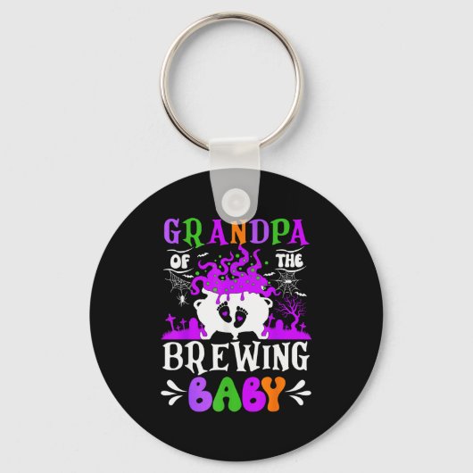 Grandpa Of The Brewing Baby Grandpa To Be Hallowee Sleutelhanger (Voorkant)