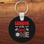 Grandpa Of The Fast One Birthday 1st Race Car Fami Sleutelhanger (Voorkant)