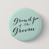 Grandpa of the Groom Script Wedding Bridal Party Ronde Button 5,7 Cm (Voorkant)