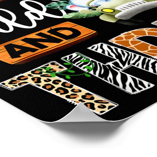 Grandpa Of The Wild And Three 3rd Birthday Boy Saf Poster (Hoek)