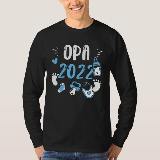 Grandpa Opa 2022  Baby Boy Sayings T-shirt (Voorkant)
