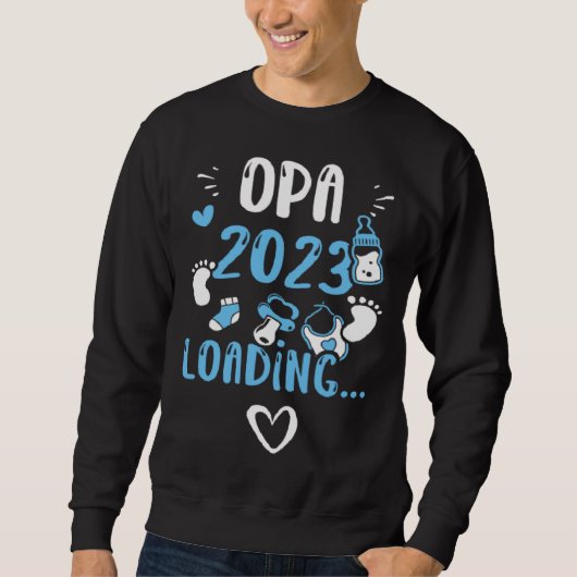 Grandpa Opa 2023 Loading Baby Boy Sayings Trui (Voorkant)