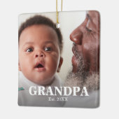 GRANDPA Oprichtingsjaar Foto Keramische Ornament (Links)