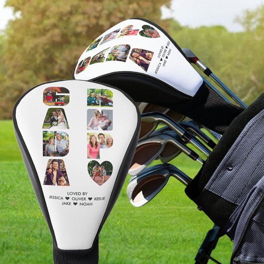 GRANDPA Photo Collage Letter Cutout Golfheadcover