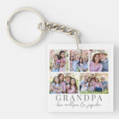 Grandpa Photo Collage Sleutelhanger (Voorkant)