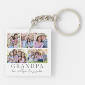 Grandpa Photo Collage Sleutelhanger (Achterkant)
