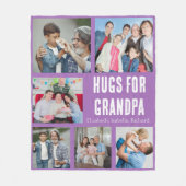 Grandpa Photo Custom Throw Keepsake Gift Fleece Deken (Voorkant)