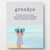 Grandpa Poem en Custom Grandchild Photo Fotoplaat (Voorkant)