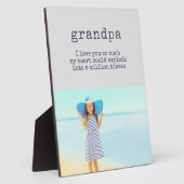 Grandpa Poem en Custom Grandchild Photo Fotoplaat (Zijkant)