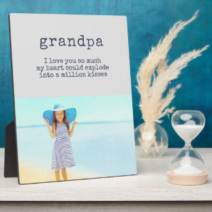Grandpa Poem en Custom Grandchild Photo Fotoplaat