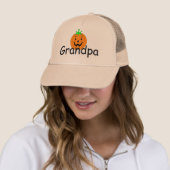 Grandpa Pumpkin Trucker Pet (In situ)