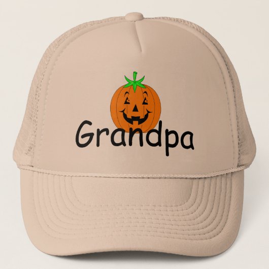Grandpa Pumpkin Trucker Pet (Voorkant)