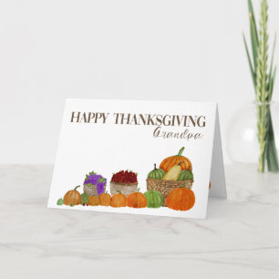 Grandpa Pumpkins Thanksgiving Card Kaart