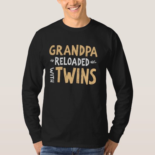 Grandpa Reloaded with Twins Grandpa T-shirt (Voorkant)