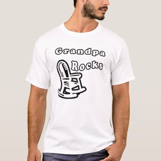 Grandpa Rock - BW T-shirt (Voorkant)