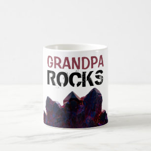 *~* GRANDPA Rocks Paarse Crystals Stones Lapidary Koffiemok