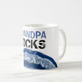 *~* GRANDPA Rocks Stones Lapidary Blue Agate Koffiemok (Voorkant rechts)