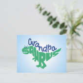 Grandpa Saurus Graphic Briefkaart (Staand voorkant)