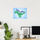 Grandpa Saurus Graphic Poster (Thuiskantoor)