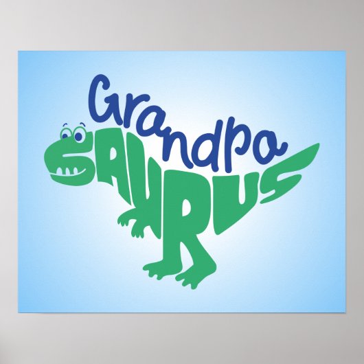 Grandpa Saurus Graphic Poster (Voorkant)