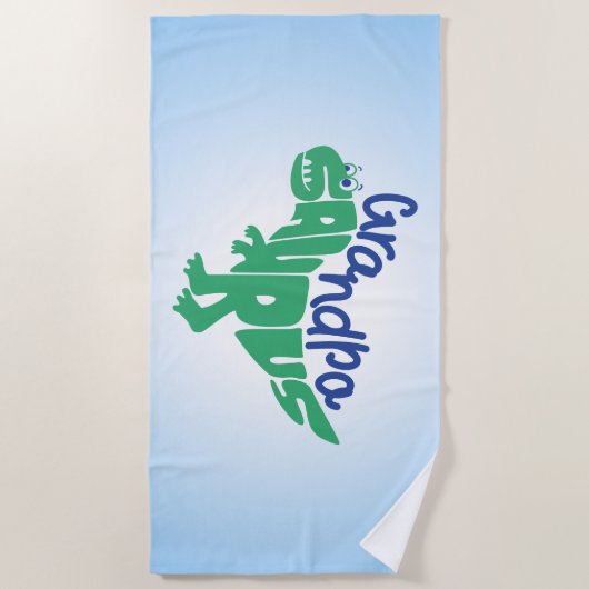 Grandpa Saurus Graphic Strandlaken (Voorkant)