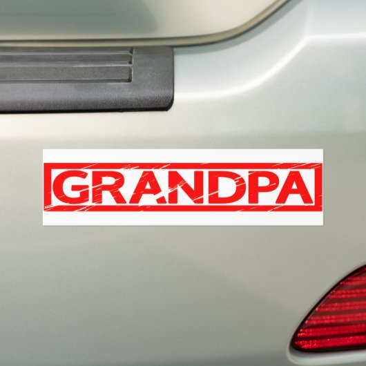 Grandpa Stamp Bumpersticker (Op auto)
