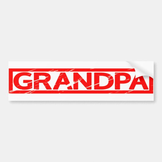 Grandpa Stamp Bumpersticker (Voorkant)