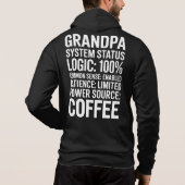 Grandpa System Status Logic 100% Funny Humor Hoodie (Achterkant)