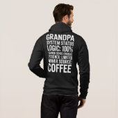 Grandpa System Status Logic 100% Funny Humor Hoodie (Achterkant volledig)