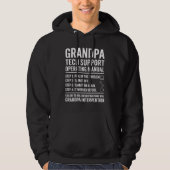 Grandpa Tech Support Operating Manual Funny Gift Hoodie (Voorkant)