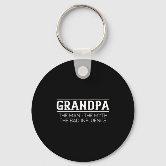 Grandpa The Man The Bad Influence Gift Sleutelhanger (Voorkant)