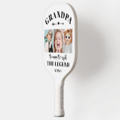 Grandpa The Man The Myth Modern Photo Collage  Pickleball Paddle (Links)