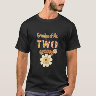 Grandpa Two Groovy Birthday Toddler Hippie Retro B T-shirt