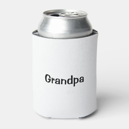 Grandpa White Insulated Can Cooler (Blikje Voorkant)