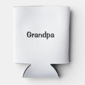 Grandpa White Insulated Can Cooler (Voorkant)