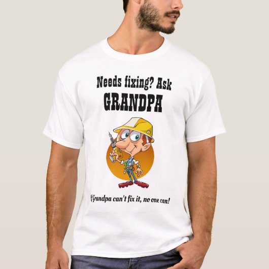 GRANDPA zal IT FITEREN - Beste grootvader T-shirt (Voorkant)