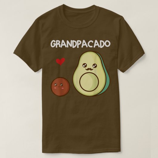 Grandpacado Grandpa Avocado Zwangerschap Aankondig T-shirt (Design voorkant)