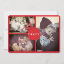 Grandparent 3 Family Holiday Photo Card